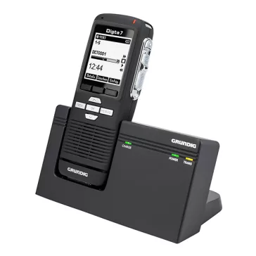   Grundig Digta Station 447 Set (SCM4470), Digta 7 Szériához, USB Csatlakozás, 1 GB Memóriakapacitás, Beépített Mikrofon, Mono Működési Mód, Fekete