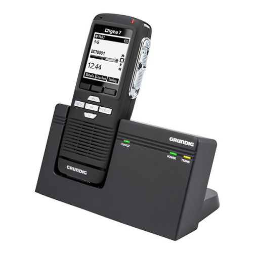 Grundig Digta Station 447 Set (SCM4470), Digta 7 Szériához, USB Csatlakozás, 1 GB Memóriakapacitás, Beépített Mikrofon, Mono Működési Mód, Fekete