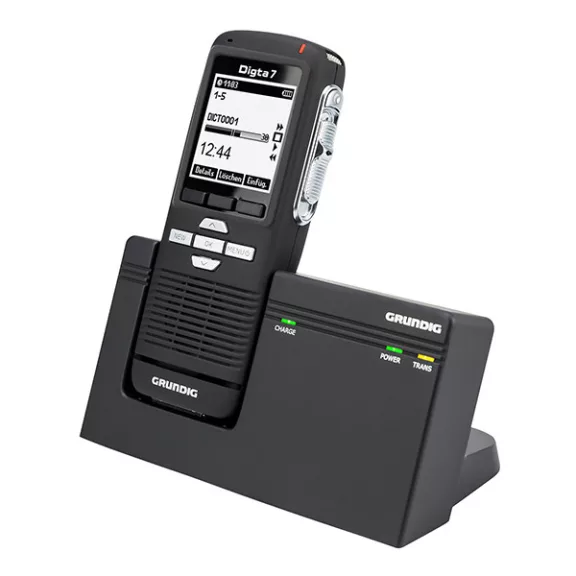 Grundig Digta Station 447 Set (SCM4470), Digta 7 Szériához, USB Csatlakozás, 1 GB Memóriakapacitás, Beépített Mikrofon, Mono Működési Mód, Fekete