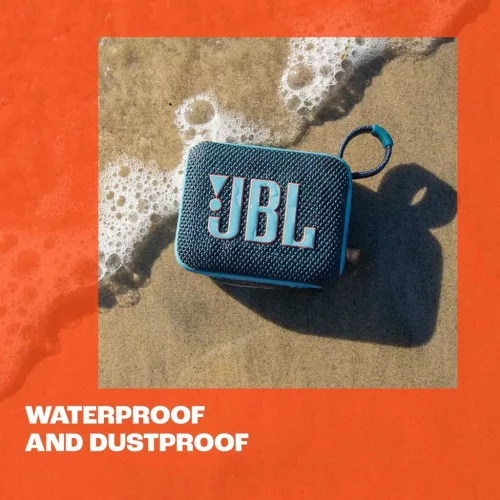 JBL Go 4 Hordozható Bluetooth Hangszóró, Mono, JBL Pro Sound, Erőteljes Basszus, 4,2 W, IP67, PlaytimeBoost, 7 Óra Üzemidő, Fekete