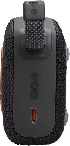 JBL Go 4 Hordozható Bluetooth Hangszóró, Mono, JBL Pro Sound, Erőteljes Basszus, 4,2 W, IP67, PlaytimeBoost, 7 Óra Üzemidő, Fekete