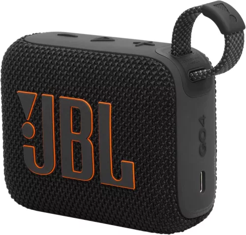 JBL Go 4 Hordozható Bluetooth Hangszóró, Mono, JBL Pro Sound, Erőteljes Basszus, 4,2 W, IP67, PlaytimeBoost, 7 Óra Üzemidő, Fekete