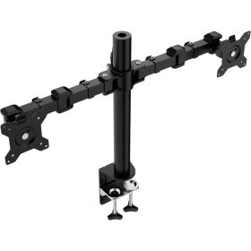   Amazon Basics Állítható Magasságú Monitorállvány Két Monitorhoz, Fekete, 33-69 cm, 360 Fokos Forgás