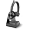Plantronics Poly Savi 7310 Ultra-Biztonságos Vezeték Nélküli DECT Fejhallgató, Zajszűrő Mikrofonnal, Fekete