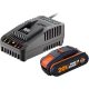 Worx WA3601 Gyors Akkutöltő és Akkumulátor Készlet 20V 2.0Ah