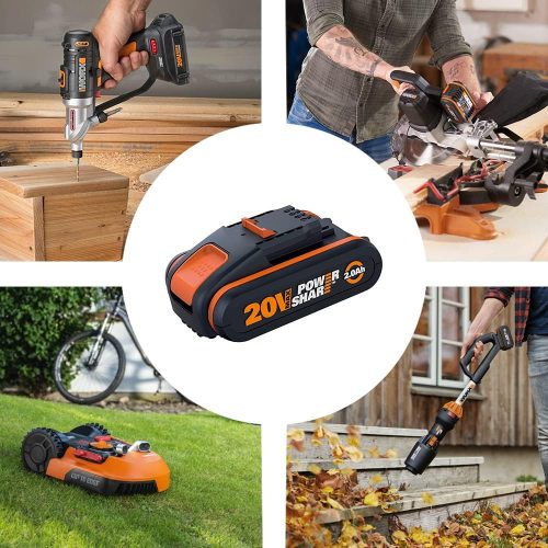 Worx WA3601 Gyors Akkutöltő és Akkumulátor Készlet 20V 2.0Ah