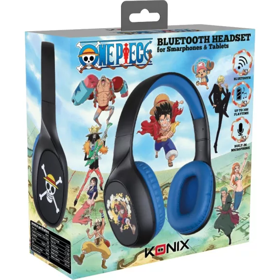 Konix One Piece Vezeték Nélküli Bluetooth 5.3 Fejhallgató, 30 Óra Zenelejátszás, 3,5 mm Jack Kábel, 40 mm Hangszórók, Luffy Motívum Konix One Piece Vezeték Nélküli Bluetooth 5.3 Fejhallgató, 30 Óra Zenelejátszás, 3,5 mm Jack Kábel, 40 mm Hangszórók, Luffy Motívum