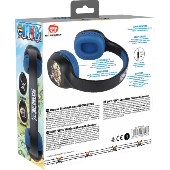 Konix One Piece Vezeték Nélküli Bluetooth 5.3 Fejhallgató, 30 Óra Zenelejátszás, 3,5 mm Jack Kábel, 40 mm Hangszórók, Luffy Motívum Konix One Piece Vezeték Nélküli Bluetooth 5.3 Fejhallgató, 30 Óra Zenelejátszás, 3,5 mm Jack Kábel, 40 mm Hangszórók, Luffy Motívum