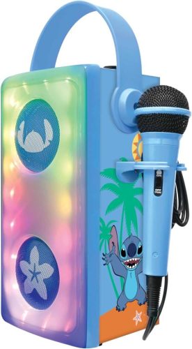 Lexibook Disney Stitch BTP185DZ Vezeték Nélküli Bluetooth 5.0 Hangszóró, Beépített Mikrofon, Karaoke, LED Fényhatás, USB, SD TF, Aux, Kék