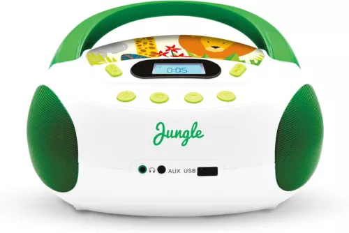 mooov Ocean Gyermek CD/MP3 Lejátszó USB-vel, 6W, Zöld/Fehér