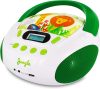 mooov Ocean Gyermek CD/MP3 Lejátszó USB-vel, 6W, Zöld/Fehér