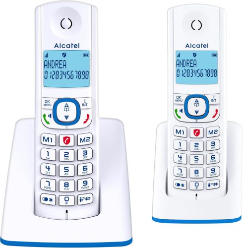 Alcatel F530 Duo Vezeték nélküli Telefonkészlet, Kék-Fehér, 8 óra beszélgetési idővel