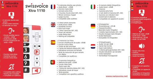Swissvoice Xtra 1110 Vezetékes Telefon Nagy Gombokkal