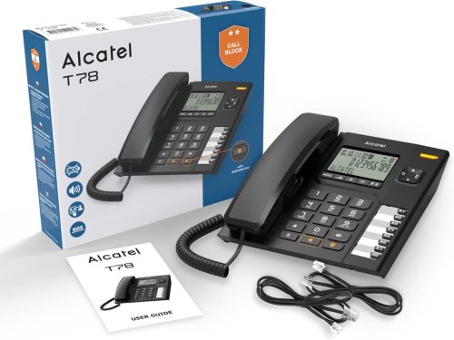 Alcatel T78 vezetékes telefon nagy kijelzővel és hívásblokkolóval