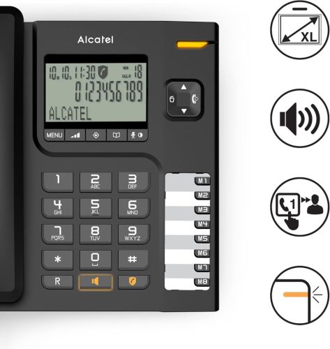 Alcatel T78 vezetékes telefon nagy kijelzővel és hívásblokkolóval