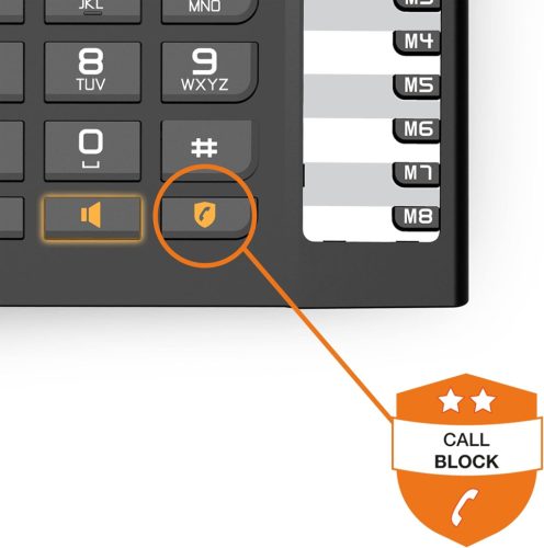 Alcatel T78 vezetékes telefon nagy kijelzővel és hívásblokkolóval