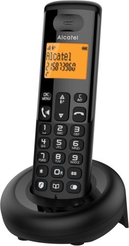 Alcatel E260 Vezeték Nélküli Telefon Nagy Kijelzővel Fekete