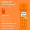 Alcatel ePure Iconic Orange vezeték nélküli telefon, hívásblokkoló funkcióval
