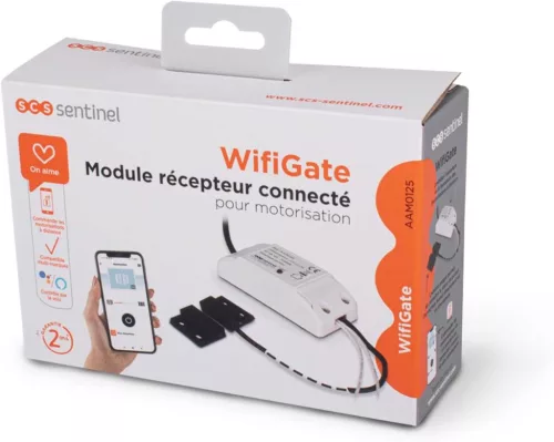 SCS Sentinel AAM0125 WifiGate Vevőmodul Kapuhoz És Garázskapuhoz, 802.11b/g/n Wi-Fi, 2412–2480 MHz, 12 V DC Táplálás, Fehér