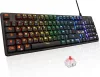 THE G-LAB Keyz Platinum Mechanikus Gamer Billentyűzet, AZERTY FR, Red Switch, 1 ms Válaszidő, RGB, Teljes Anti-Ghosting, Windows Gomb Zár, Fekete