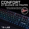 THE G-LAB Keyz Platinum Mechanikus Gamer Billentyűzet, AZERTY FR, Red Switch, 1 ms Válaszidő, RGB, Teljes Anti-Ghosting, Windows Gomb Zár, Fekete
