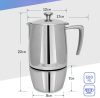 VeoHome Rozsdamentes Acél Indukciós Moka Kávéfőző 500 ml