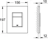 GROHE Even Flush Plate - 156 x 197 mm, Phantom Black, Dupla öblítés, vízmegtakarítás