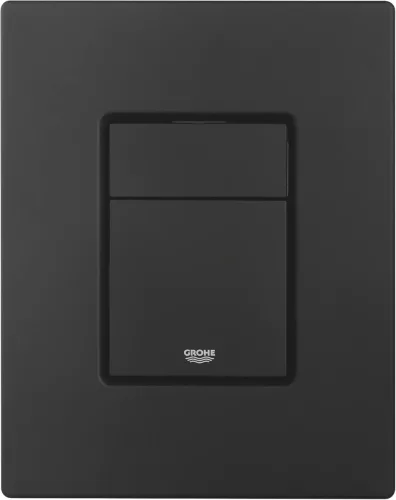 GROHE Even Flush Plate - 156 x 197 mm, Phantom Black, Dupla öblítés, vízmegtakarítás