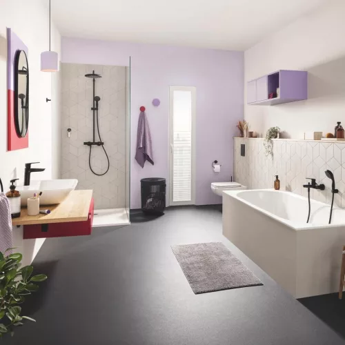 GROHE Even Flush Plate - 156 x 197 mm, Phantom Black, Dupla öblítés, vízmegtakarítás