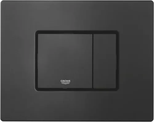 GROHE Even Flush Plate - 156 x 197 mm, Phantom Black, Dupla öblítés, vízmegtakarítás