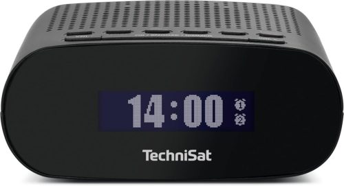 TechniSat Techniradio 50 Digitális Rádió és Ébresztőóra, DAB+, FM, Nagy LCD Kijelző, Két Ébresztési Időpont, Beépített Fejhallgató Kimenet, USB Tápellátás