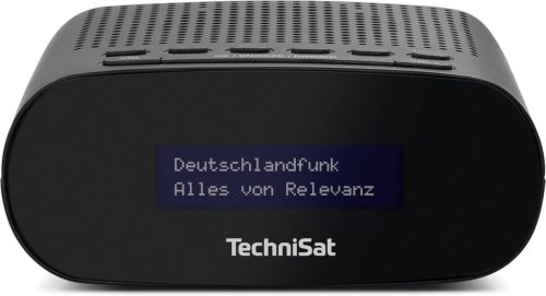 TechniSat Techniradio 50 Digitális Rádió és Ébresztőóra, DAB+, FM, Nagy LCD Kijelző, Két Ébresztési Időpont, Beépített Fejhallgató Kimenet, USB Tápellátás