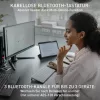 CHERRY KW 7100 MINI BT Vezeték Nélküli Billentyűzet, Multi 3 Bluetooth Csatornával, Rózsaszín, Német kiosztás