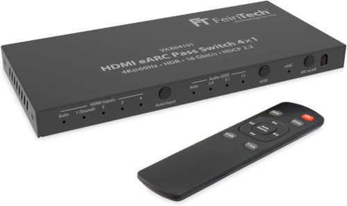 FeinTech VAX04101A HDMI eARC Pass Switch 4x1 4K 60Hz Dolby Atmos