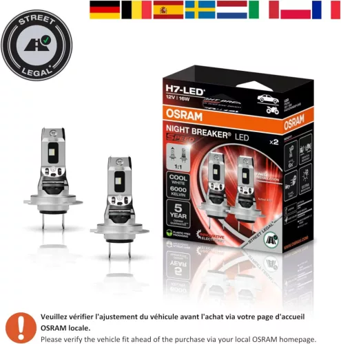Osram Night Breaker Speed H7 LED izzókészlet 16W