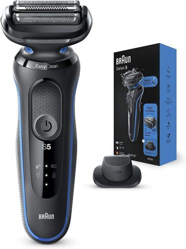 Braun Series 5 Elektromos Borotva Precíziós Trimmerrel, Vízálló, Kék