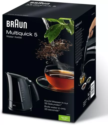 Braun MultiQuick 5 WK 500 BK 1.7 literes 3000 wattos gyorsforraló vízforraló fekete