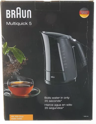 Braun MultiQuick 5 WK 500 BK 1.7 literes 3000 wattos gyorsforraló vízforraló fekete