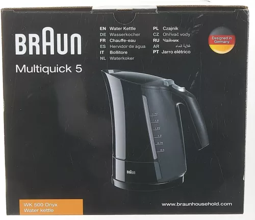 Braun MultiQuick 5 WK 500 BK 1.7 literes 3000 wattos gyorsforraló vízforraló fekete