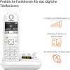 Gigaset AS690A vezeték nélküli telefon üzenetrögzítővel, nagy kijelzővel és gombokkal, fehér