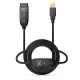 DeleyCON 15m USB 2.0 Kábel, Aktív Jel Erősítő, USB-A Férfi-USB-A Női, Magas Sebesség, Plug & Play, Beépített Erősítővel