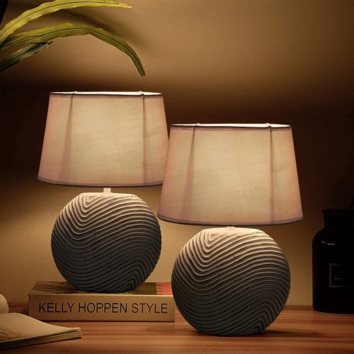 Brubaker 2 Darabos Asztali Lámpa, Két Színű Kerámiabázis, E14 Foglalat, Max 40W