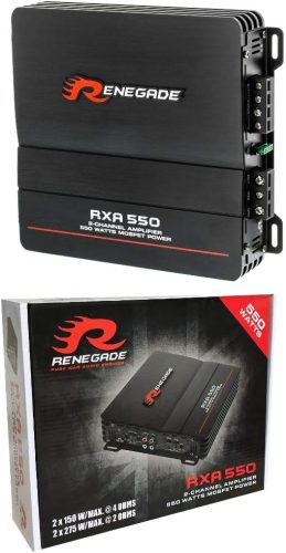 Renegade RXA550 2 csatornás 275W autós erősítő basszuskiemeléssel