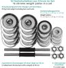 #DoYourFitness 30 kg Profi kézi súlyzó szett - Öntöttvas rudak recézett Spinlock gallérokkal, Krómozott kivitelben