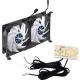 TITAN TTC-SC22 Lakókocsi Hűtő Dupla Ventilátor, 12V DC, 5.76W, 500–2600 RPM, 3000 L/perc, 28 dB, IP55, Kétgolyós Csapágy, Időzítő, Fordulatszám Szabályzó