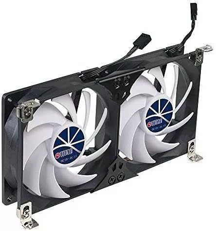 TITAN TTC-SC22 Lakókocsi Hűtő Dupla Ventilátor, 12V DC, 5.76W, 500–2600 RPM, 3000 L/perc, 28 dB, IP55, Kétgolyós Csapágy, Időzítő, Fordulatszám Szabályzó