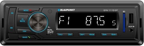 Blaupunkt BPA1119BT 1 DIN Autórádió Bluetooth USB Fekete