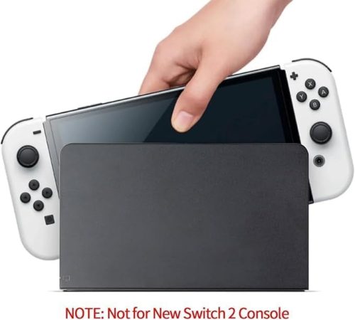 Techhaven Dock Set Csere Nintendo Switch OLED-hez, Fekete, HDMI Kábel, Táp Adapter, MicroSDXC Kompatibilis