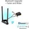 ASUS PCE-AXE59BT WiFi6 6E AX5400 PCI-E Adapter 2 Antennával