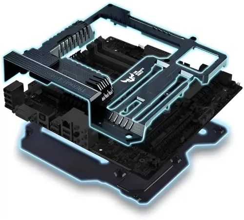 ASUS GRYPHON ARMOR KIT TUF Burkolat, LGA1150, DDR3, TUF Thermal Armor, TUF Fortifier Acél Hátlap, Hátsó I/O Ventilátor, Hőérzékelő Szenzor, Fekete